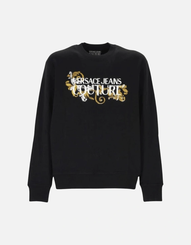 Graphic Baroque Logo Black Sweatshirt