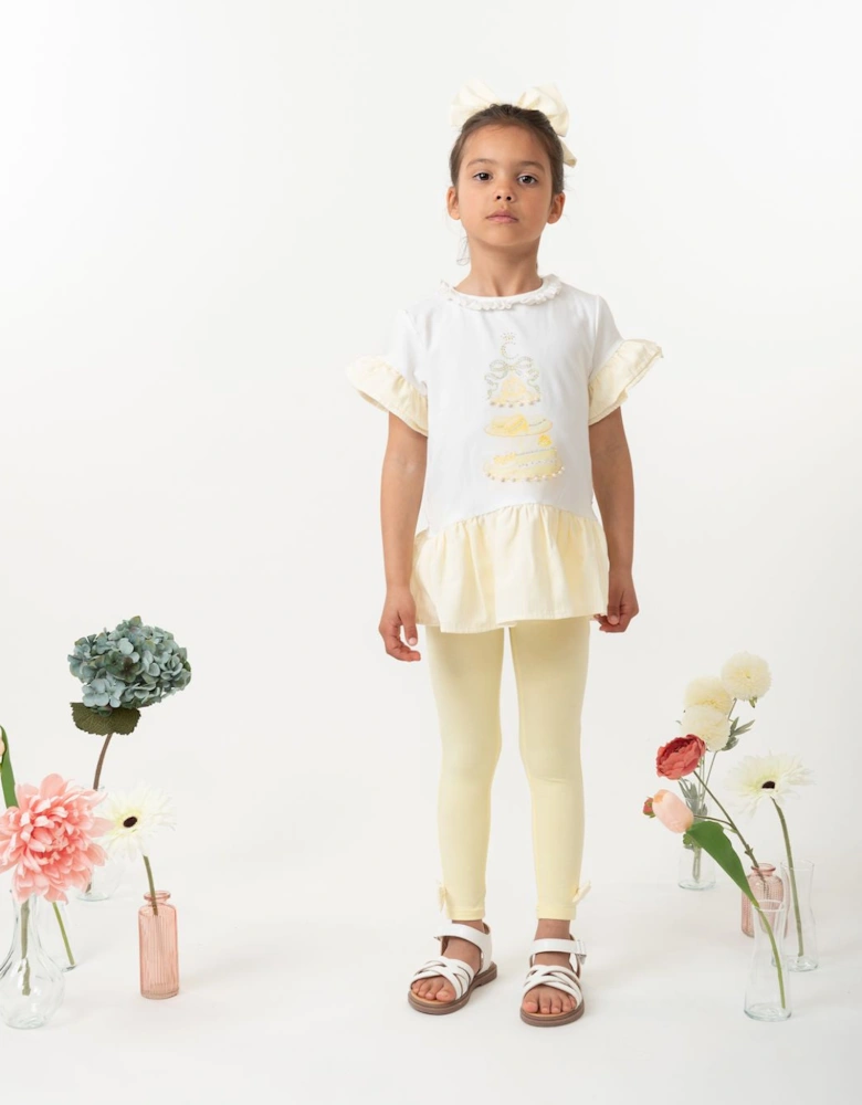 Girls Lemon Stripe Legging Set