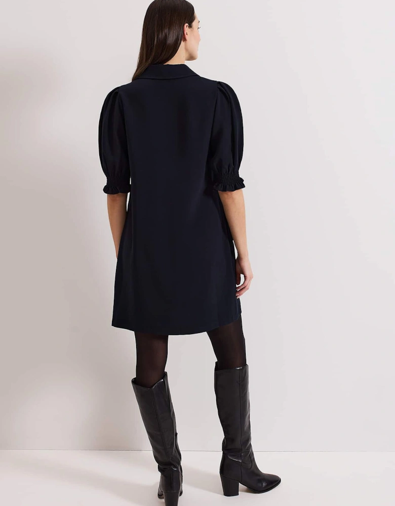 Candice Navy Zip Mini Dress