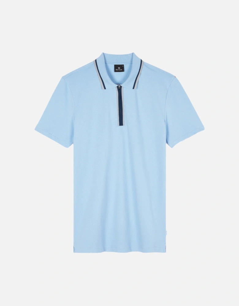 PS Half Zip Polo Shirt 41C  Blue