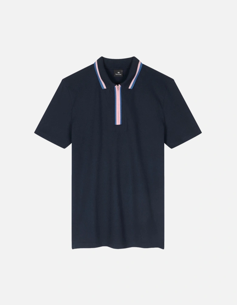 PS Half Zip Polo Shirt 49A  Dark Navy