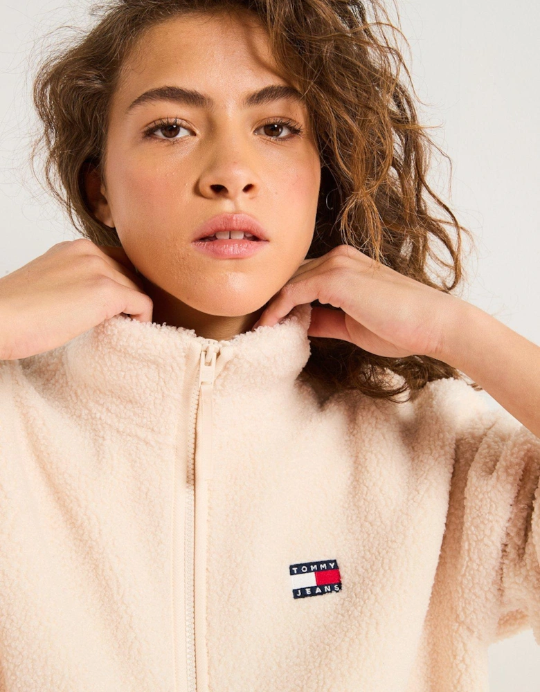 Teddy Zip Through Fleece - Beige