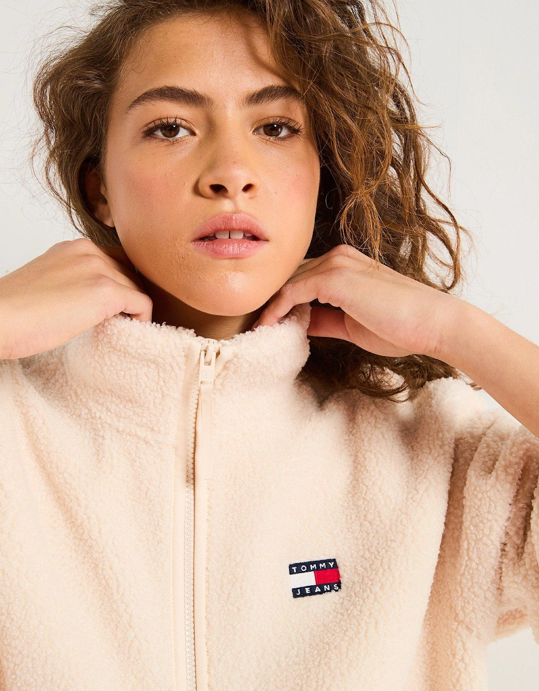 Teddy Zip Through Fleece - Beige