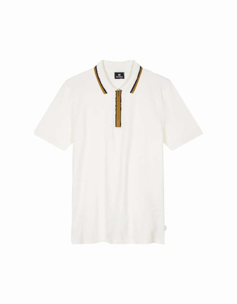 PS Half Zip Polo Shirt 02A Off White