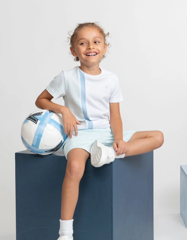 Boys Pale Blue and White Short Set