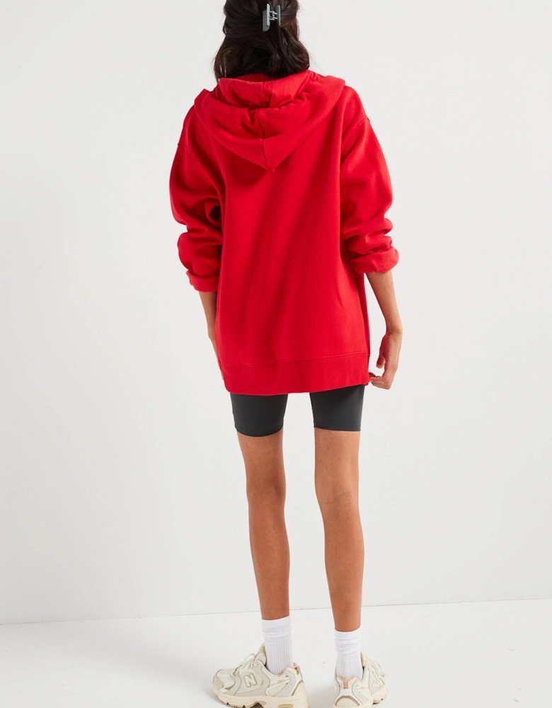 The Essential Zip Through Hoodie - Red