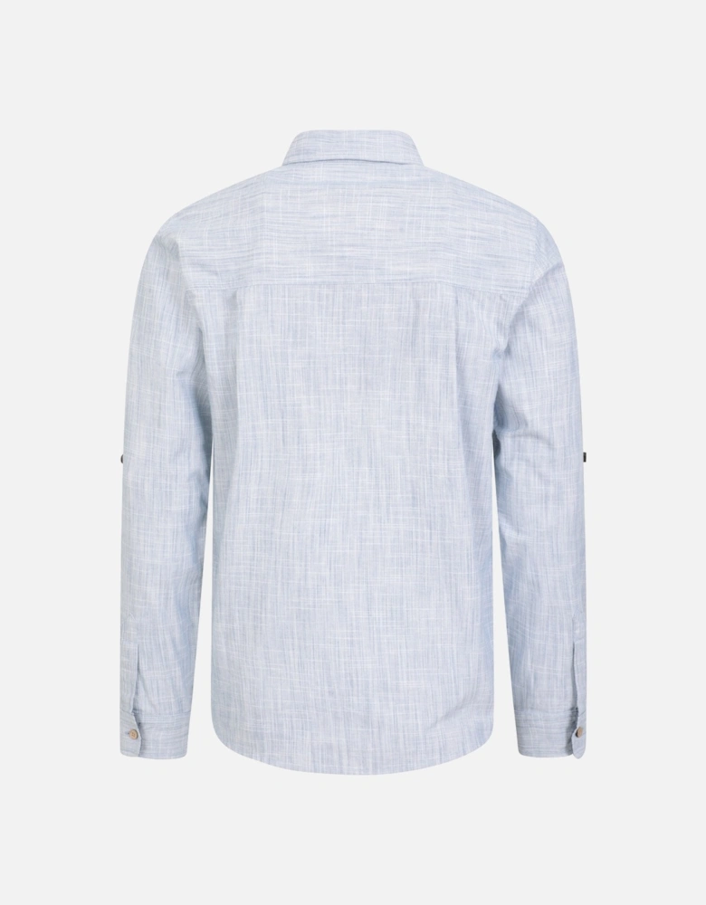 Mens Coconut Textured Long-Sleeved Shirt