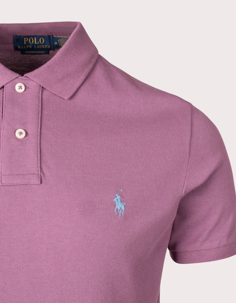 Custom Slim Fit Mesh Polo Shirt