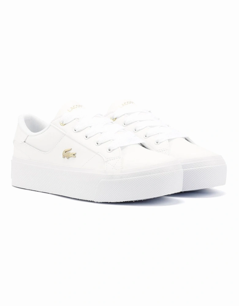 Ziane Platform Leather Women's White Trainers