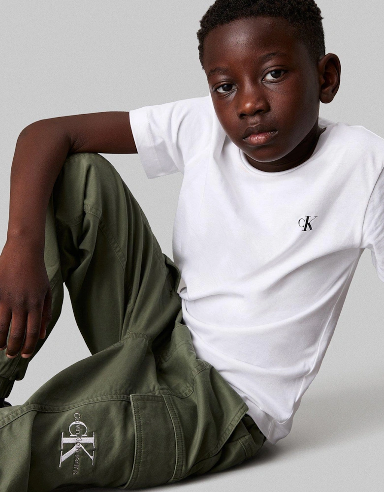 Boys Essential Woven Cargo Pants - Khaki