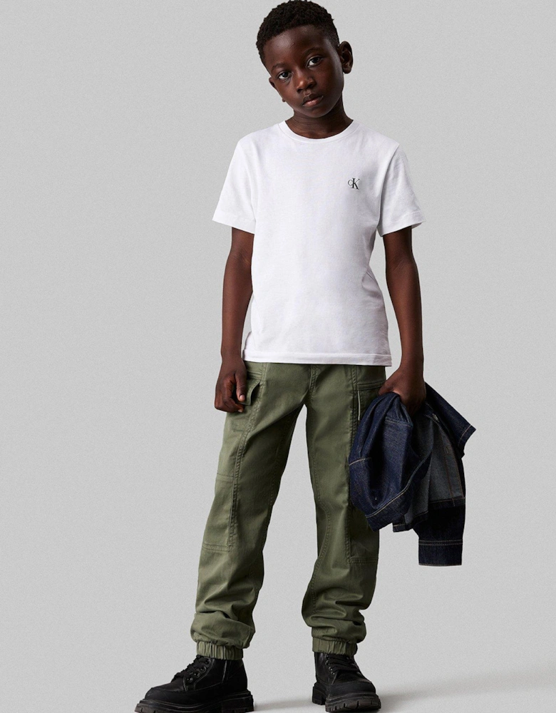 Boys Essential Woven Cargo Pants - Khaki