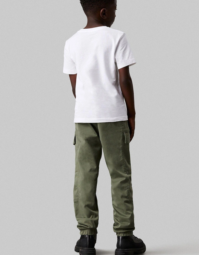 Boys Essential Woven Cargo Pants - Khaki