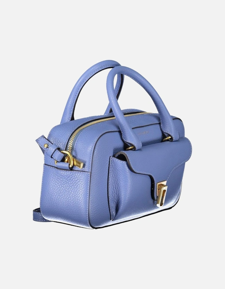 Beat Soft Leather Handbag with Adjustable Strap Women - Light Blue