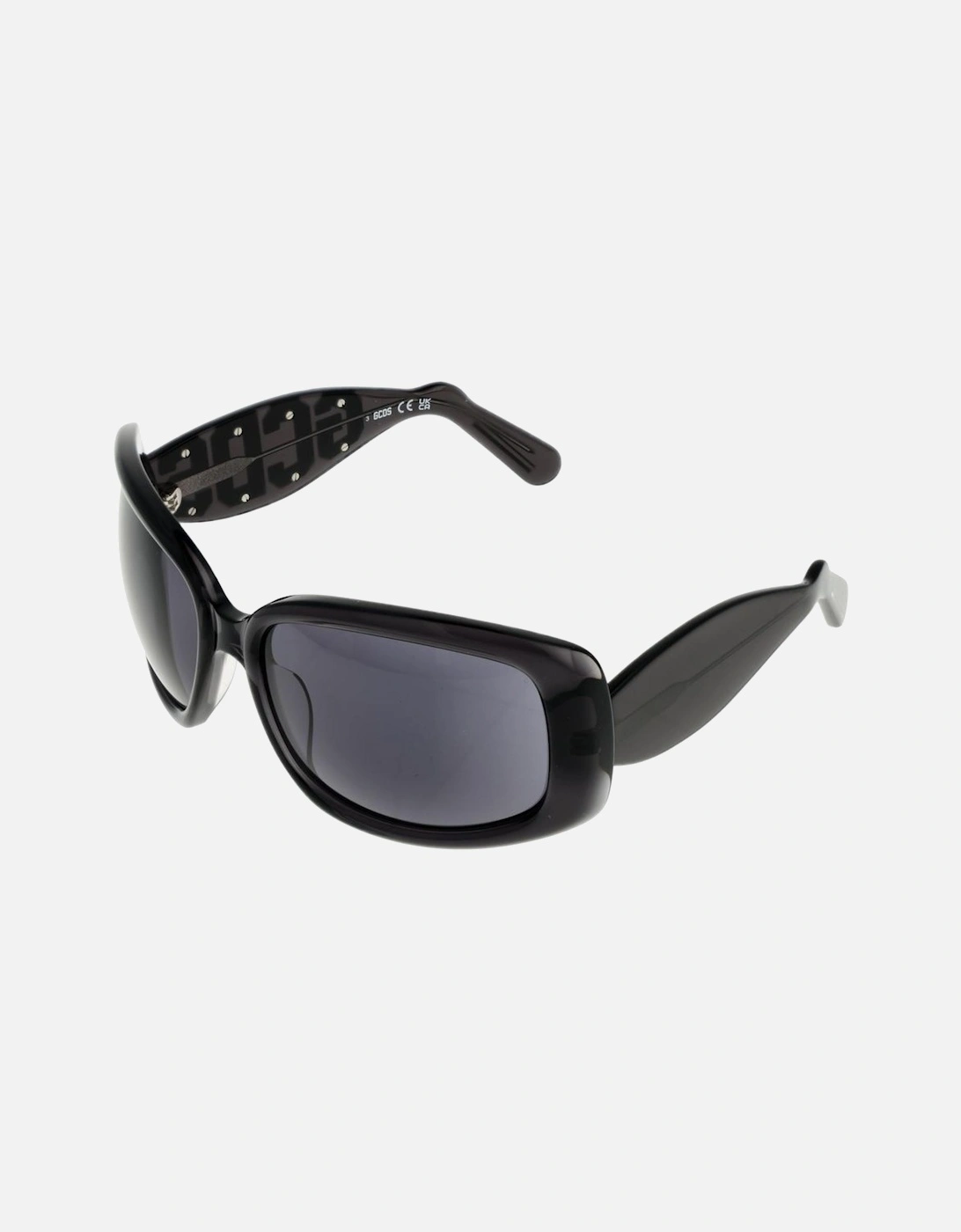 Butterfly Full-Rim Acetate Sunglasses with Grey Lenses Unisex - Black, 4 of 3