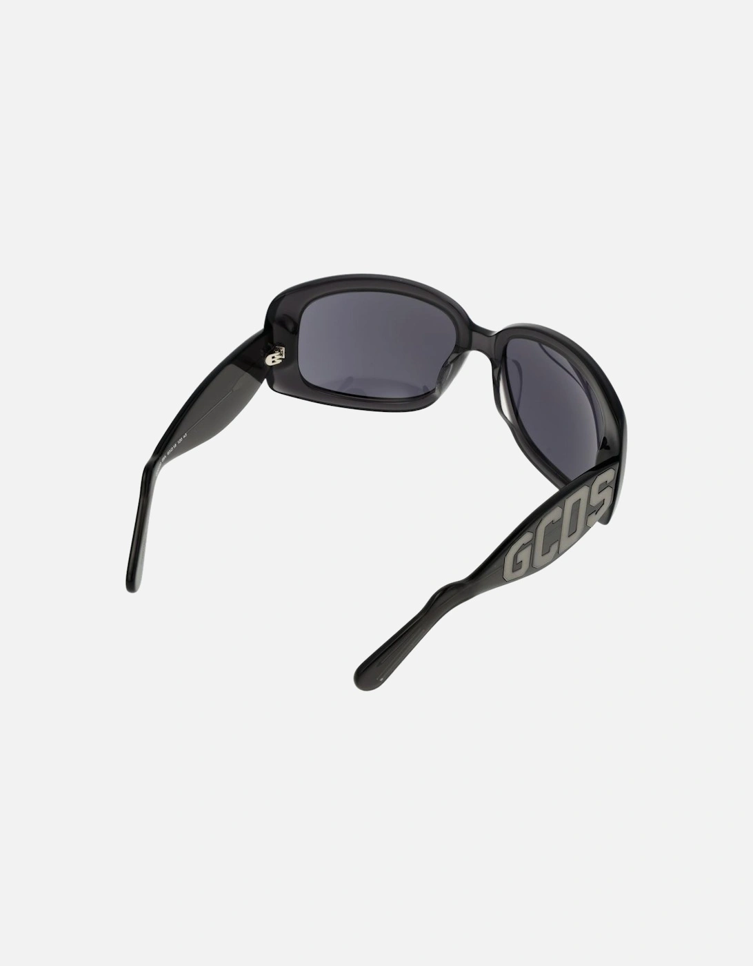 Butterfly Full-Rim Acetate Sunglasses with Grey Lenses Unisex - Black