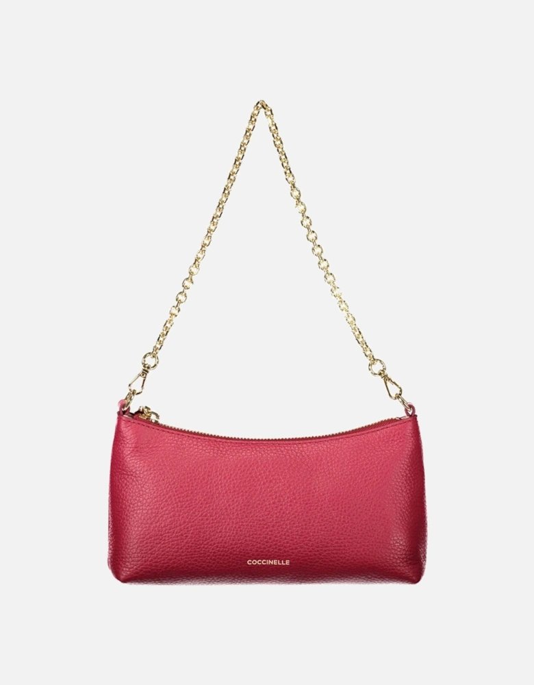 Luxury Leather AURA Shoulder Bag Women - Red Handbags