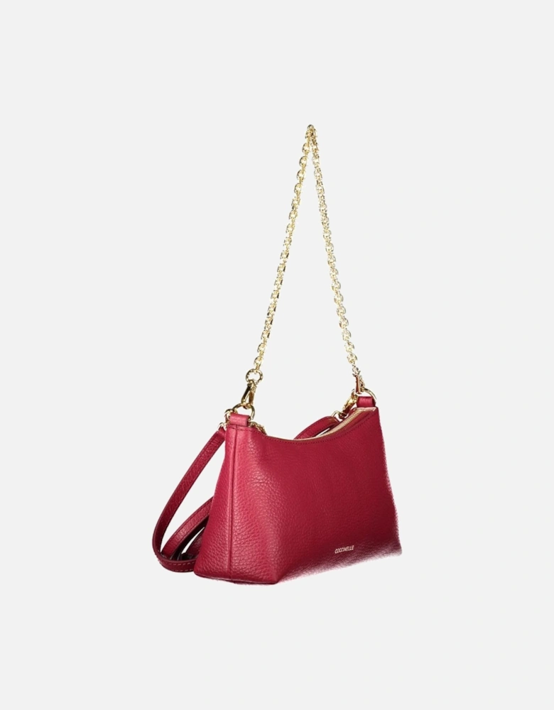 Luxury Leather AURA Shoulder Bag Women - Red Handbags