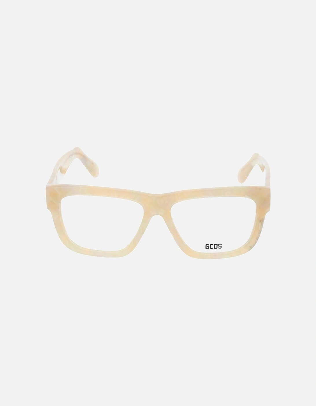 Rectangle Full-Rim Acetate Frame Glasses Unisex - White