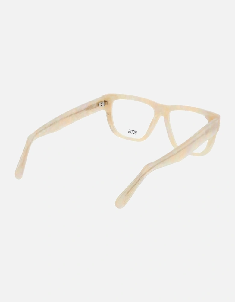 Rectangle Full-Rim Acetate Frame Glasses Unisex - White