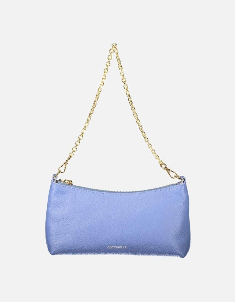 Aura Leather Bag with Chain Handle Women - Light Blue Handbags