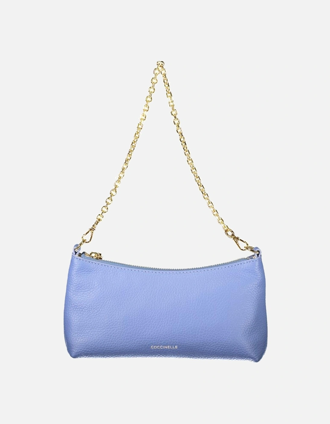 Aura Leather Bag with Chain Handle Women - Light Blue Handbags, 4 of 3