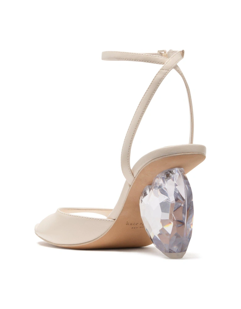 Perfect Pair Heart Heel Sandal - Cream