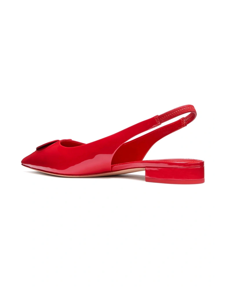 Perfect Pair Heart Slingback Flat - Red