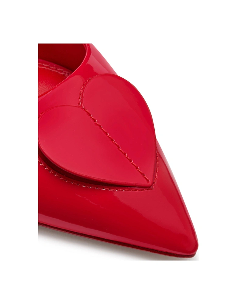 Perfect Pair Heart Slingback Flat - Red