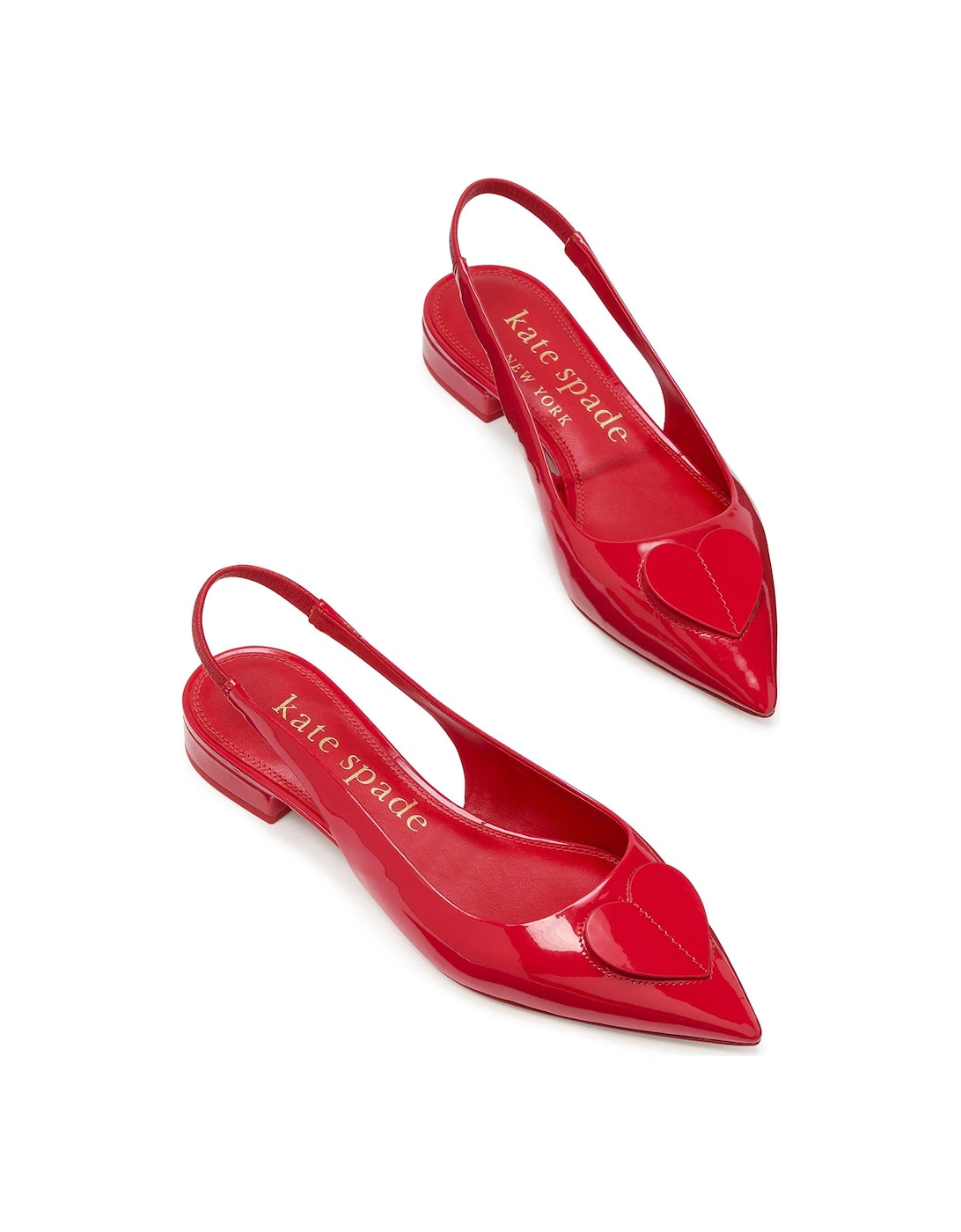 Perfect Pair Heart Slingback Flat - Red