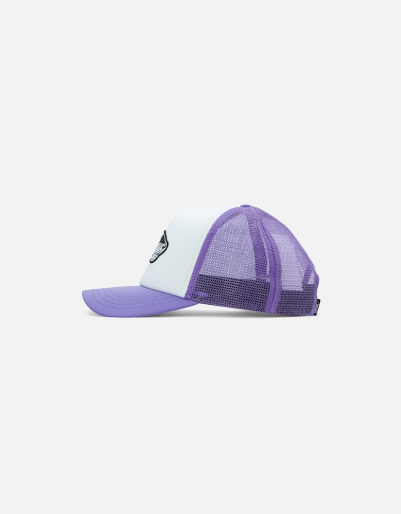 Classic Patch Curved Bill Trucker Cap - White/Purple Haze