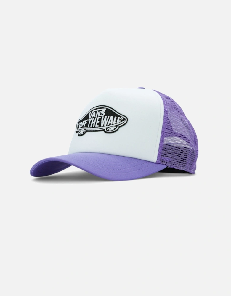 Classic Patch Curved Bill Trucker Cap - White/Purple Haze