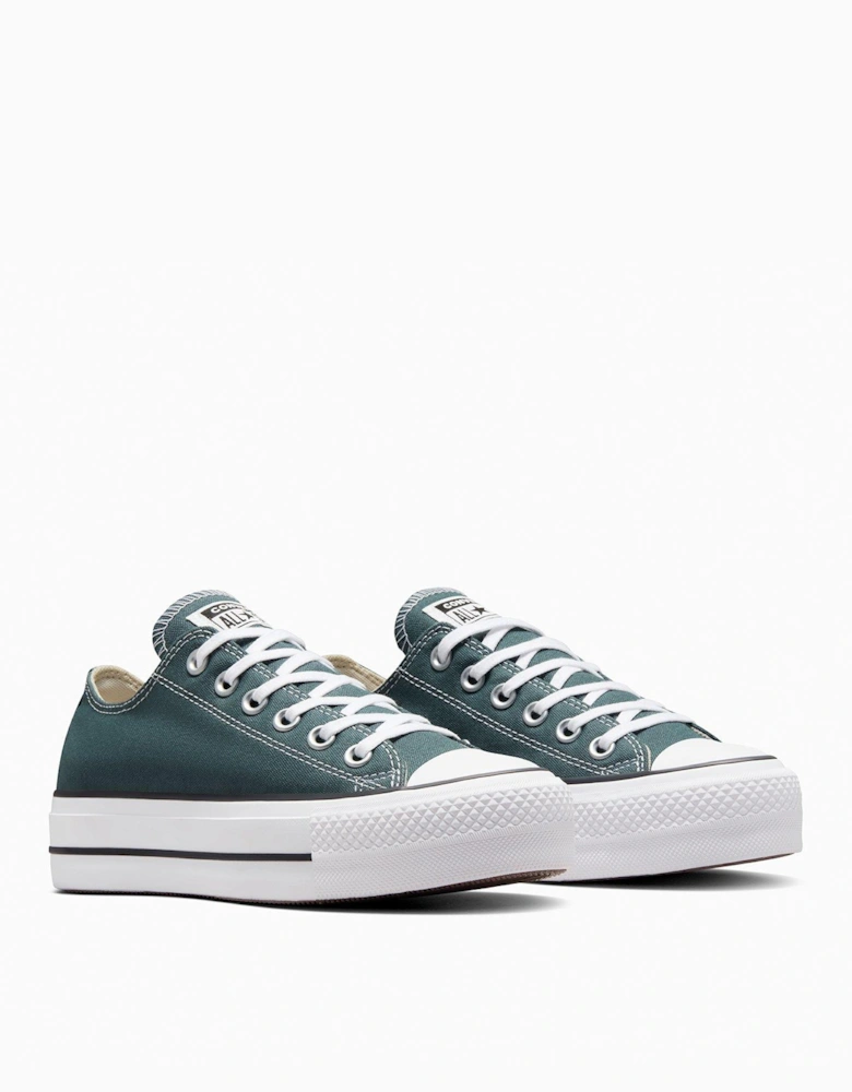 Womens Chuck Taylor All Star Lift Canvas Ox - True Nature/Natural Ivory/Black - Green