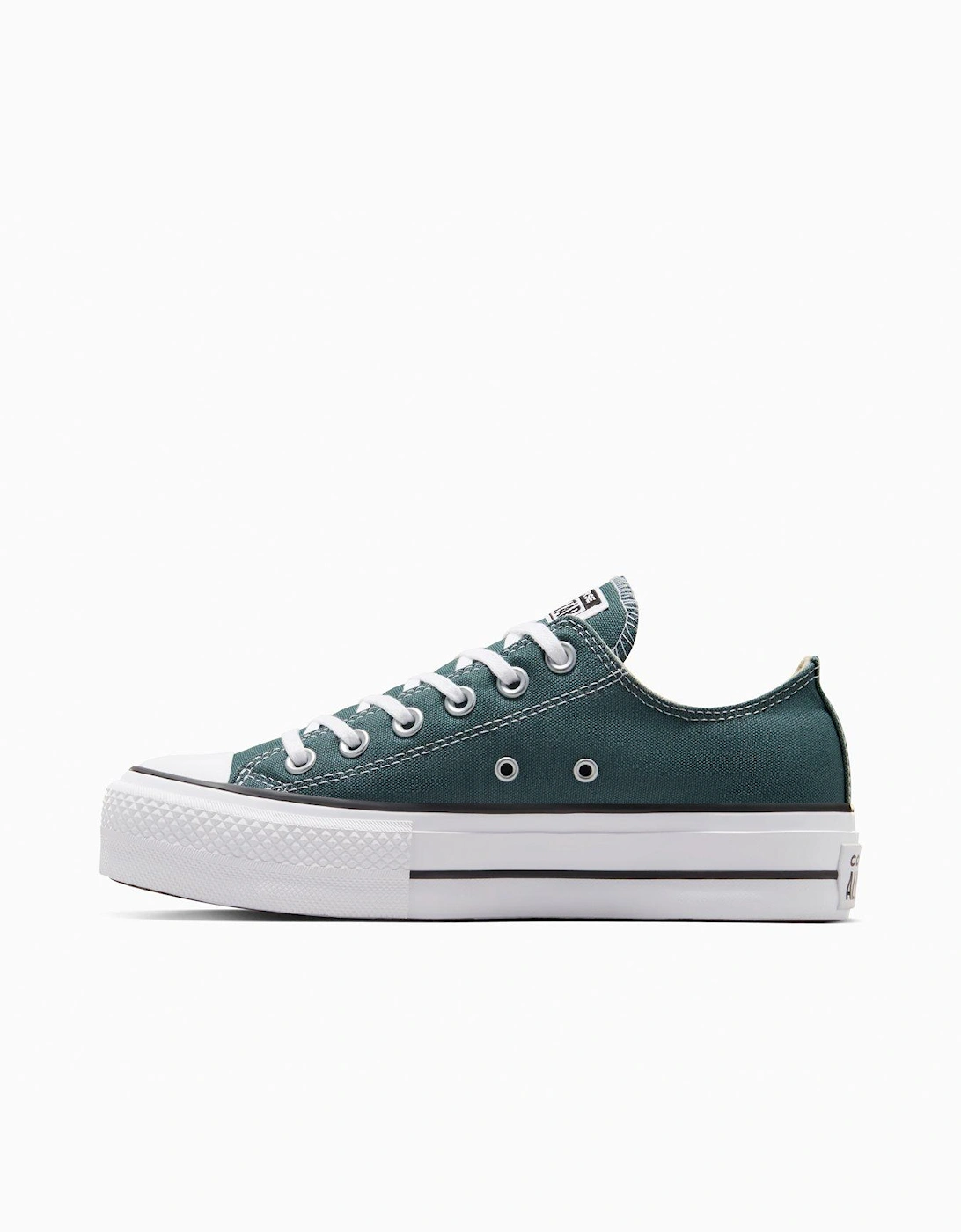 Womens Chuck Taylor All Star Lift Canvas Ox - True Nature/Natural Ivory/Black - Green