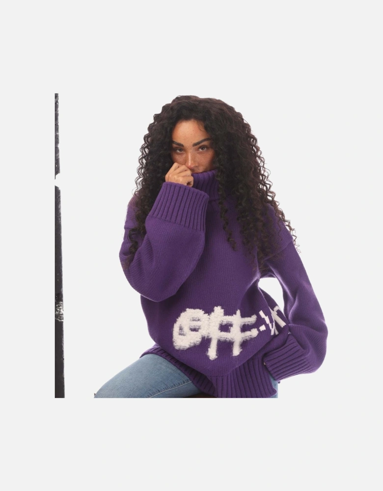 Logo Intarsia Turtleneck Sweater