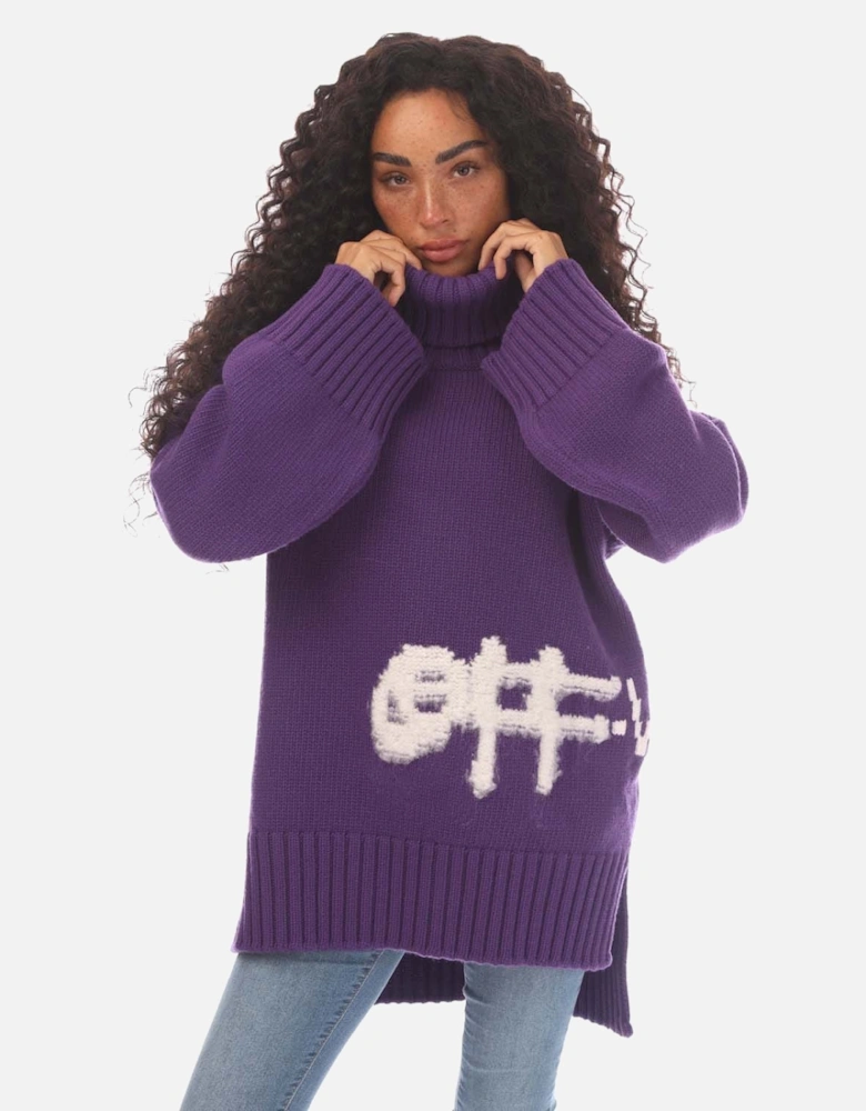 Logo Intarsia Turtleneck Sweater