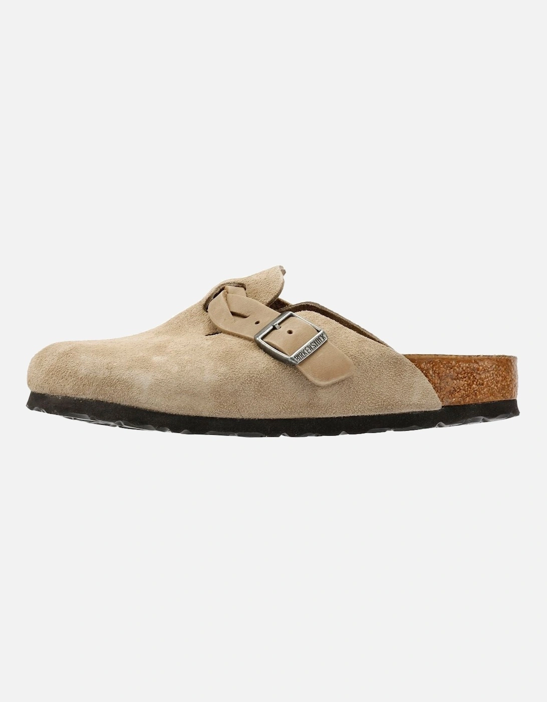 Braided Women's Taupe Suede Narrow Fit Clogs