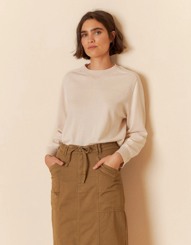 LIGHTWEIGHT CREAM JUMPER