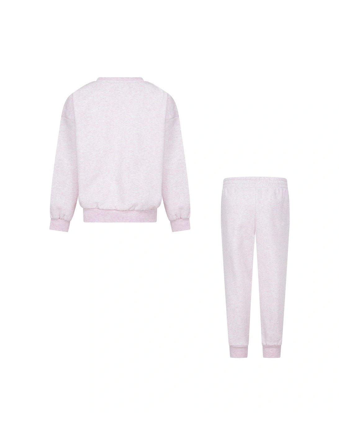 Kids Essential Fleece Crew Tracksuit - Pink