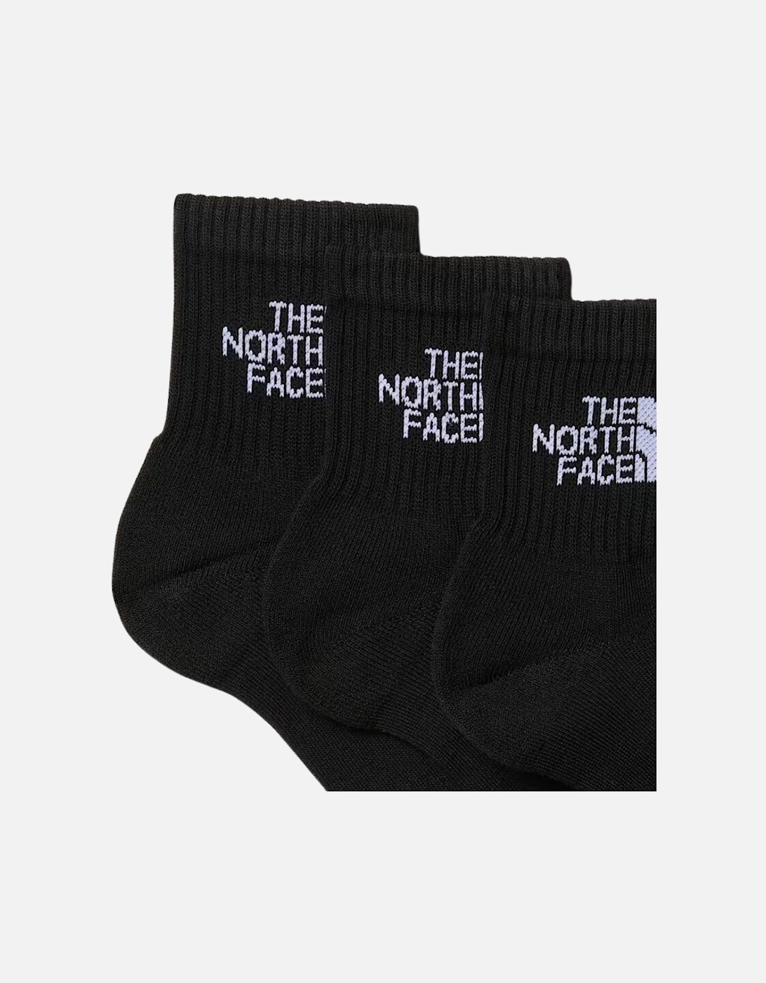 TNF Multi Sport Cushion Quarter Sock 3-Pack - TNF Black