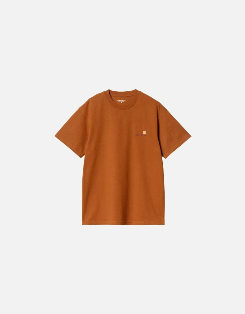 S/S American Script T-Shirt - Sienna