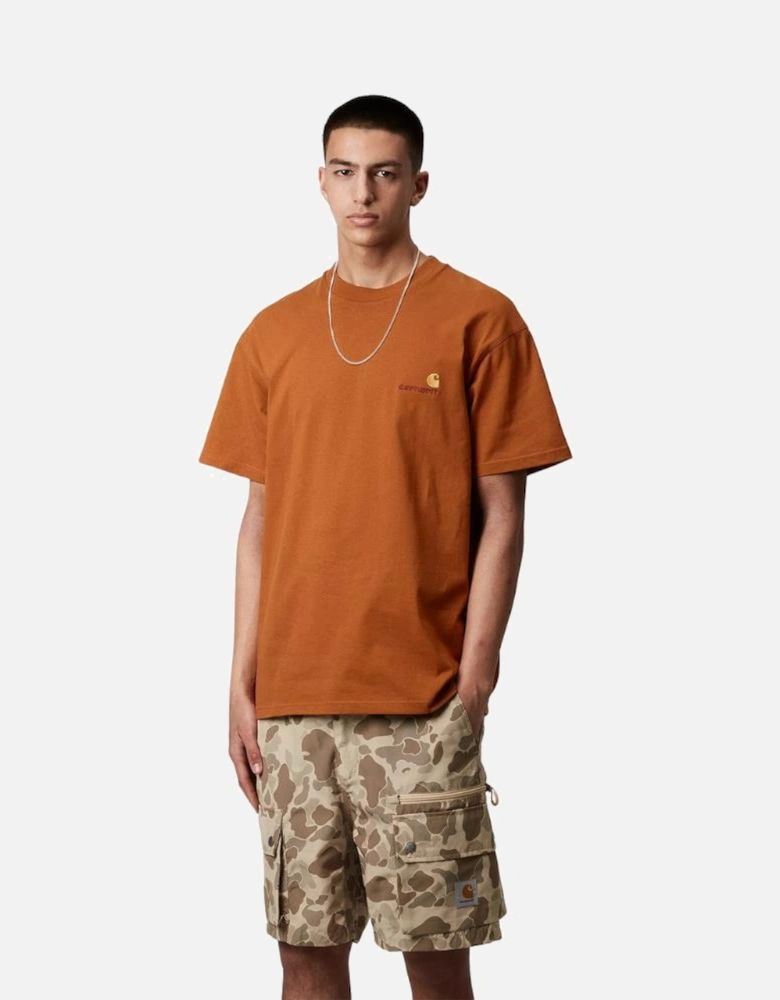 S/S American Script T-Shirt - Sienna