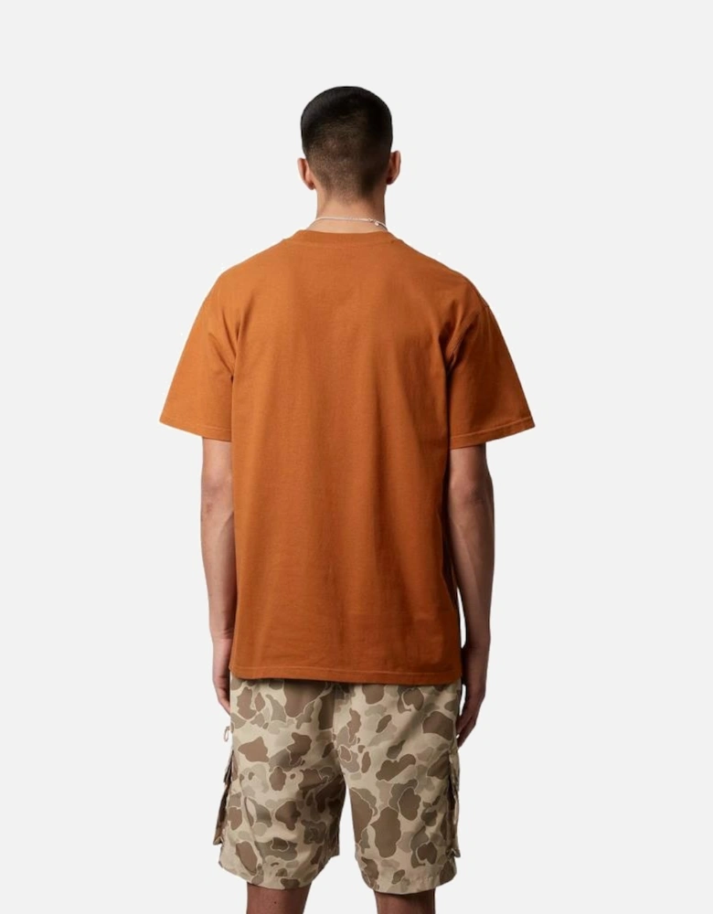 S/S American Script T-Shirt - Sienna