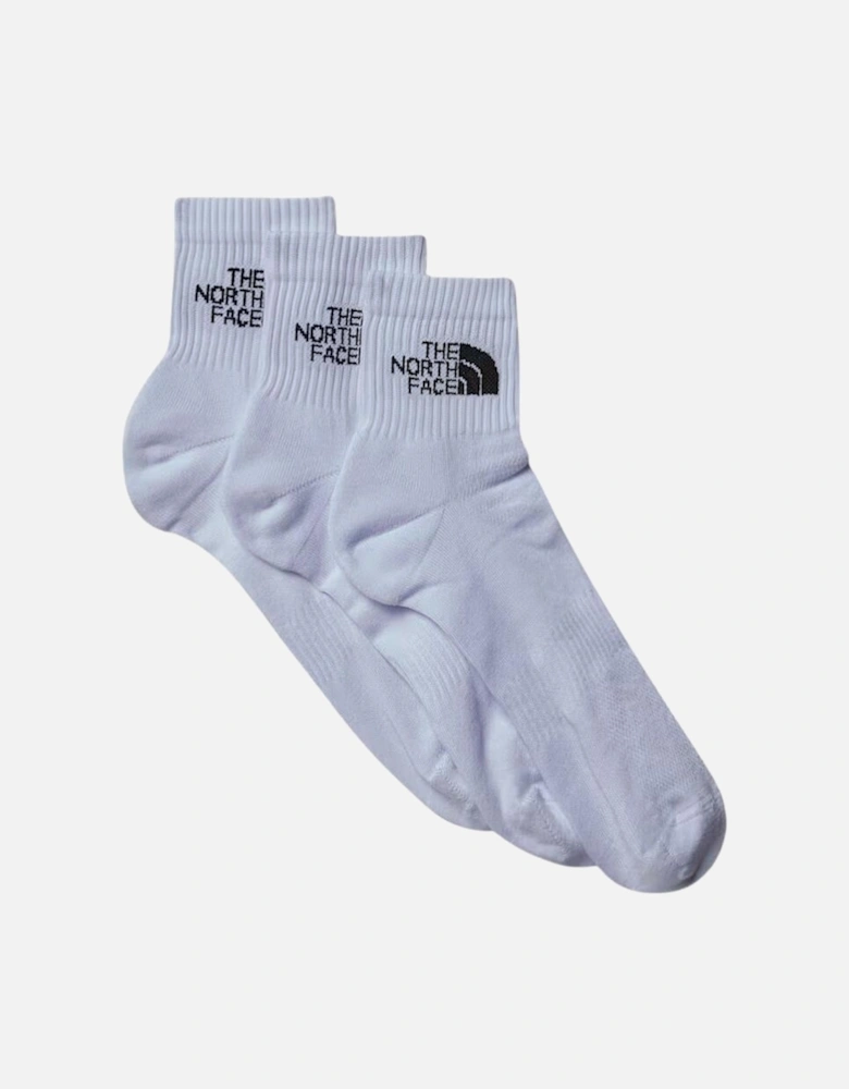 TNF Multi Sport Cushion Quarter Sock 3-Pack - TNF White