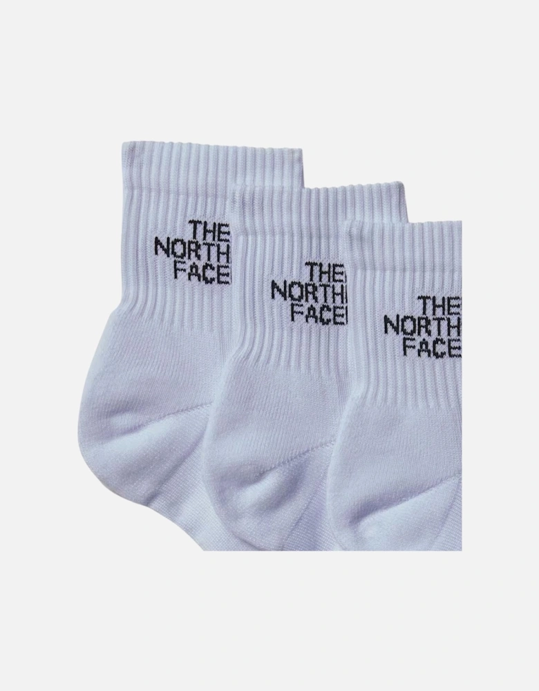 TNF Multi Sport Cushion Quarter Sock 3-Pack - TNF White