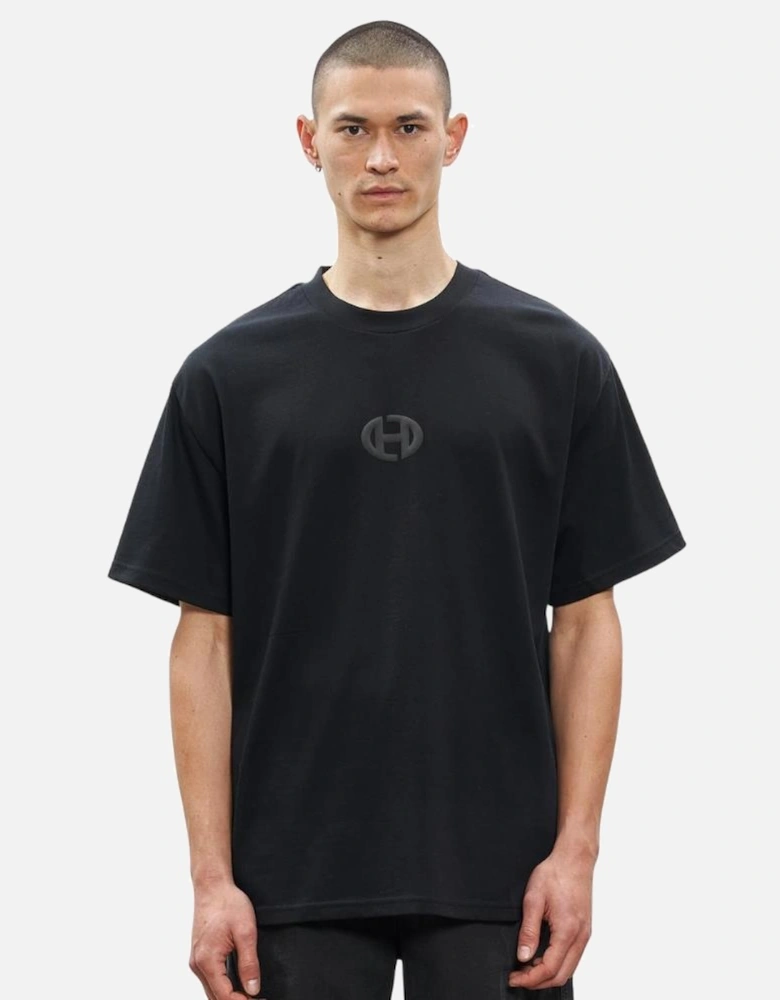 Oval Oversized Tee - Black/Black