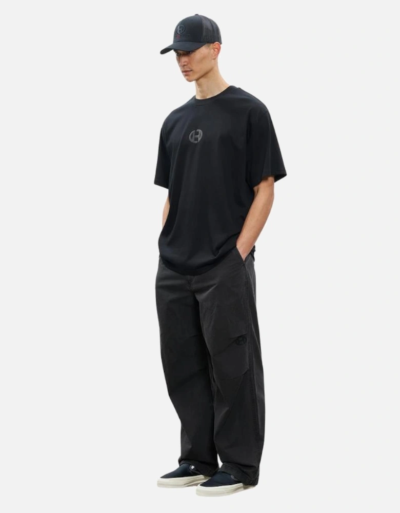 Oval Oversized Tee - Black/Black