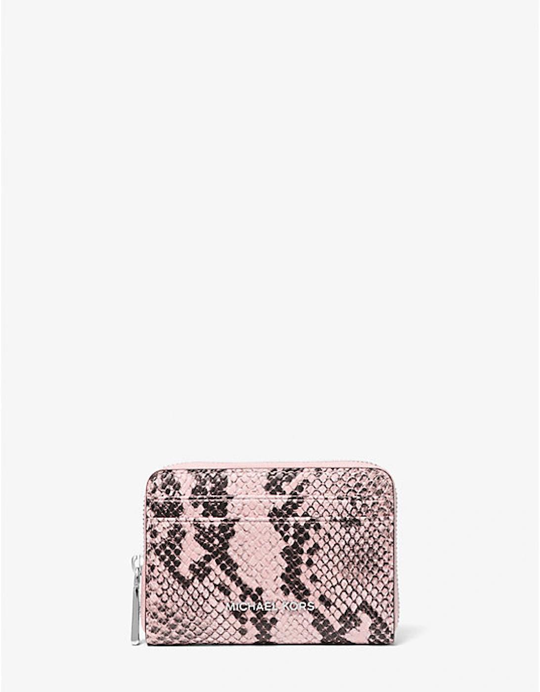 Jet Set Small Snake Embossed Leather Wallet, 2 of 1