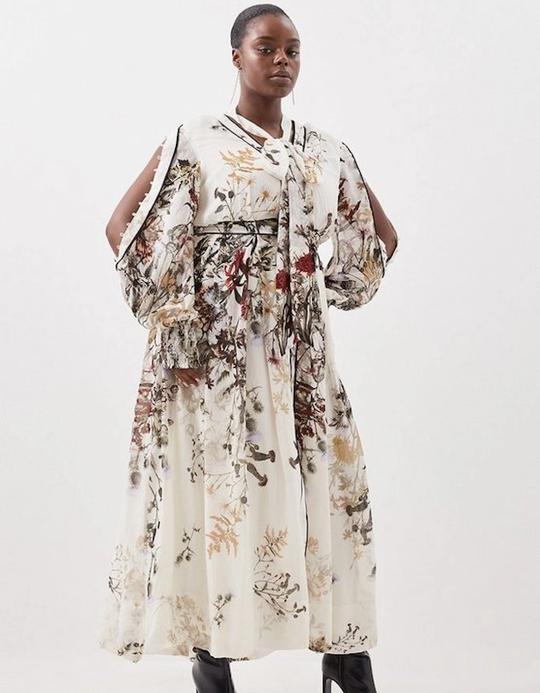 Lydia Millen Plus Size Viscose Floral Print Woven Maxi Dress, 2 of 1