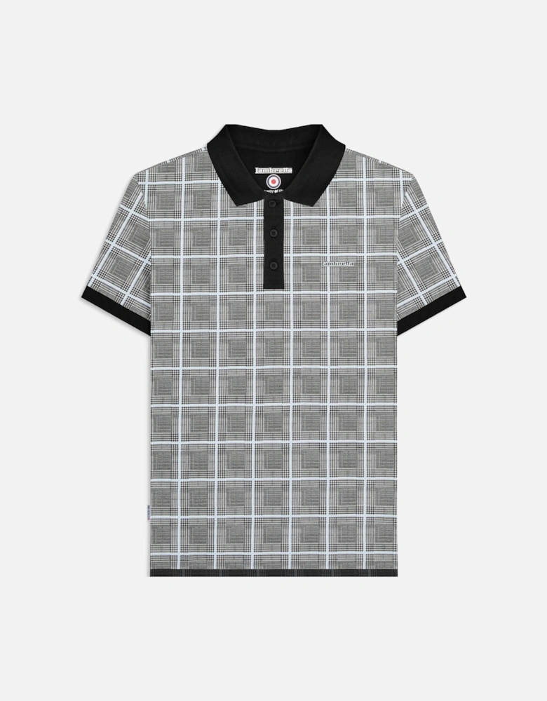 Mens Pow Check Polo Short Sleeve Polo Shirt