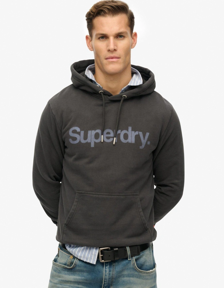 Core Logo City Backhit Hoodie-Dark Grey